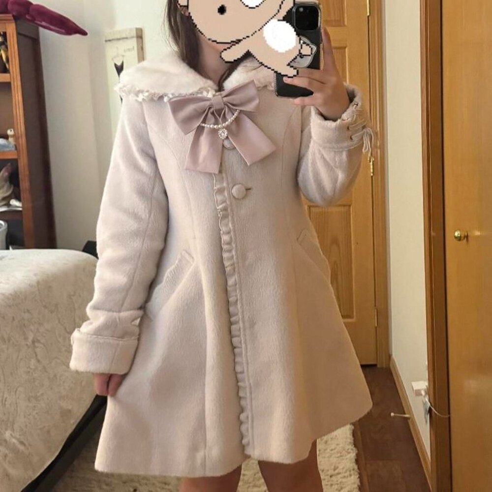 Liz Lisa Pink Sailor Fur Coat